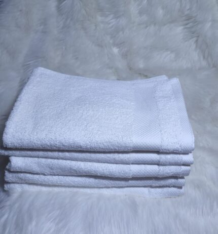 White bath towel